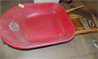 PLASTIC OR RUBBER WHEEL BARROW   GOOD