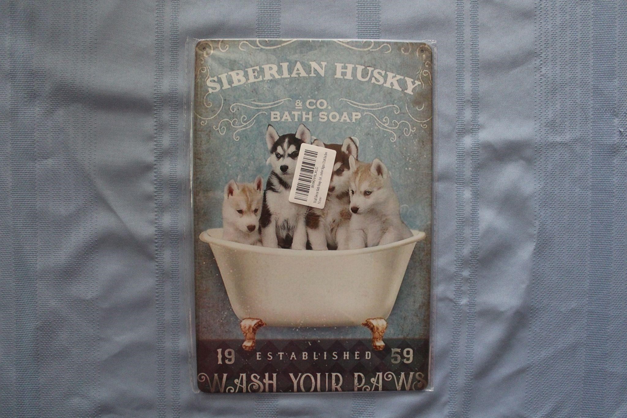 Retro Tin Sign: Siberian Husky & Co.