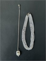Sarah Coventry Bracelet & Owl Pendant Necklace Set