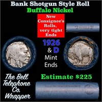 Buffalo Nickel Shotgun Roll in Old Bank Style 'Bel