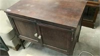 Antique record player cabinet