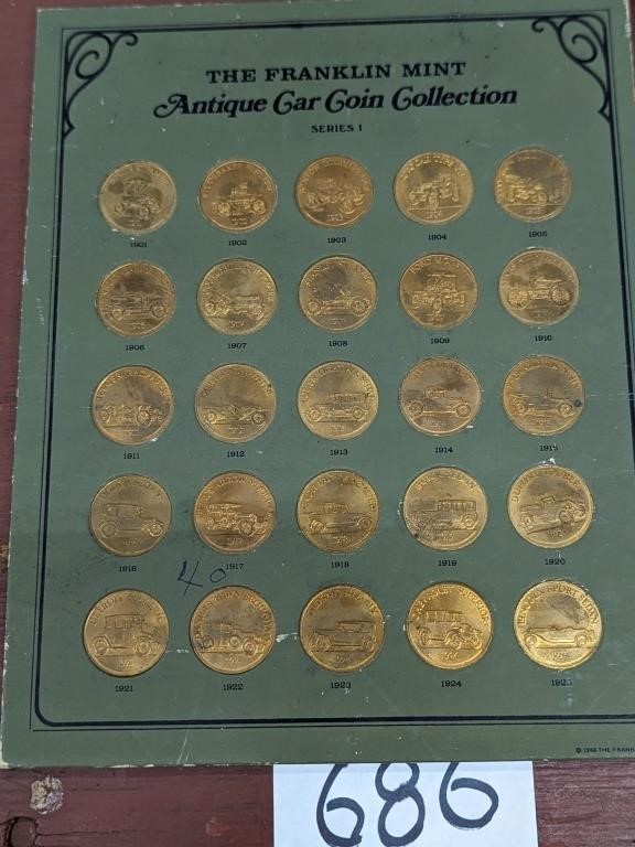 Franklin Mint Antique Car Coin Collection