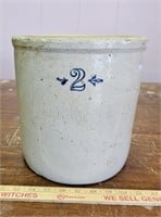 2 Gallon Stoneware Crock- No Cracks