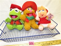 (3) 1988 McDonald's Muppet Babies Stuffed Kermit,