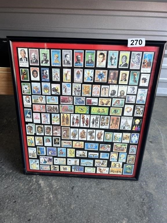 Framed Stamp Collection  U234