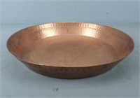 Hammered Copper 18" Round Bowl