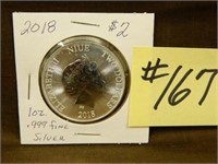2018 Canadian $2 1 oz. .999 Fine Silver UNC