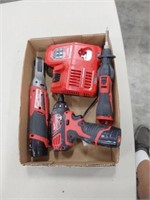 Milwaukee cordless ratchet, screw driver,