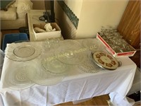 decorative platters and stemware