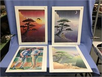 Lot of 4, 3 are signed and numbered Mona Eagle pri