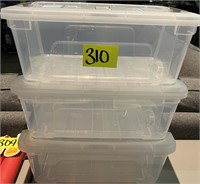 3-small clear totes