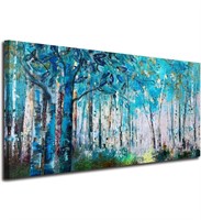 Ardemy Blue Tree Wall Art  40x20
