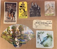 Antique Trade Cards, Fan, Ephemera, etc