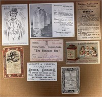 Antique Trade Cards, Tickets, Ephemera, etc