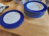 Blue/White Dinner Plates/Pasta Bowls