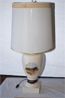 BAR STOOL & WESTERN THEME LAMP ! R-4