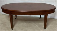 Vintage Solid Wood Coffee Table On Casters
