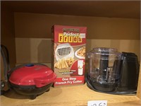 Food Chopper, Mini Waffle Maker, & Fry Cutter