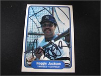 1982 FLEER REGGIE JACKSON AUTOGRAPH COA