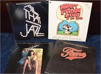 Four vintage soundtracks albums