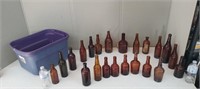 BROWN GLASS COLLECTOR BOTTLE