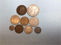 Canada and Great Britain coins