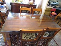 KITCHEN TABLE AND 6 CHAIRS