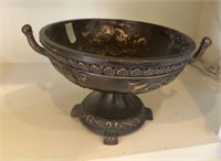 Resin Black and Gold Center Piece Compote