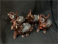 4 DECORATIVE 6 “ RESIN ELEPHANTS