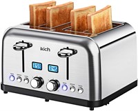 4 Slice Toaster, IKICH Toaster Stainless Steel ***
