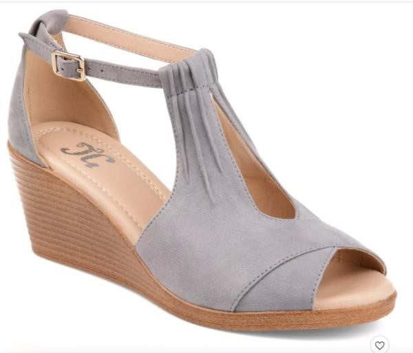 Journee Collection Womens Open Toe Wedge 8.5 $95