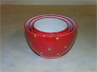 Crate & Barrel Holiday Nesting Bowls