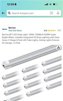 Barrina 8FT LED Shop Light, 100W 15000LM 6500K