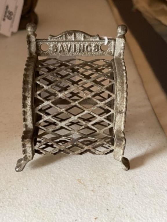 Metal Cage Coin Bank
