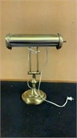 Vintage Brass Bankers Lamp with Adjustable Neck.