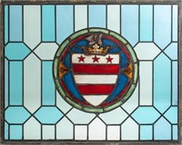 English Stained Glass Window Panel, 19th C.