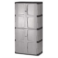72x36x18in Gray Resin Double Door Cabinet
