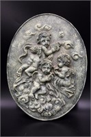 Cherubs in the Garden Wall Plaque