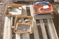 Lot of Clamps, Zip Ties, Tape, Toolbox Trays