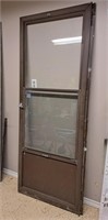 Metal Storm Door-Brown 2