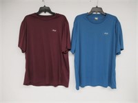 2-Pk Fila Men's XXL Activewear T-shirt, Blue and