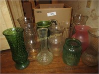 BL- vases , colored and clear