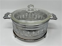 Glasbake Etched Casserole with Carrier