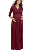 ($54) Women's Wrapped Ruched Maternity Dress,XL