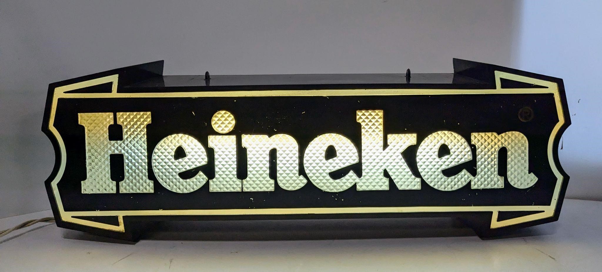 Heineken Light Up Beer Sign