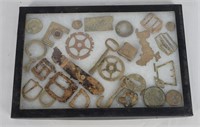 Civil War Relics - Buckles, Watch Gears