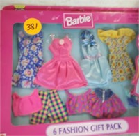 BARBIE CLOTHES- 6 FASHION GIFT  PACK