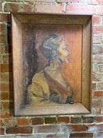 Side Profile of Woman, Signed Bottom Right