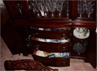Contents of bottom half of china cabinet to