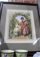 FRENCH GARDEN PRINT - MOTHER AND DAUGHTER
